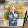 "The One I Wish Was President" Leslie Knope Signed Watercolor Print