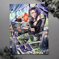 Tech Witch Signed Watercolor Print
