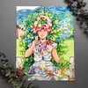 Midsommar Signed Watercolor Print