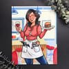 "The Mom" Linda Belcher Signed Watercolor Print 