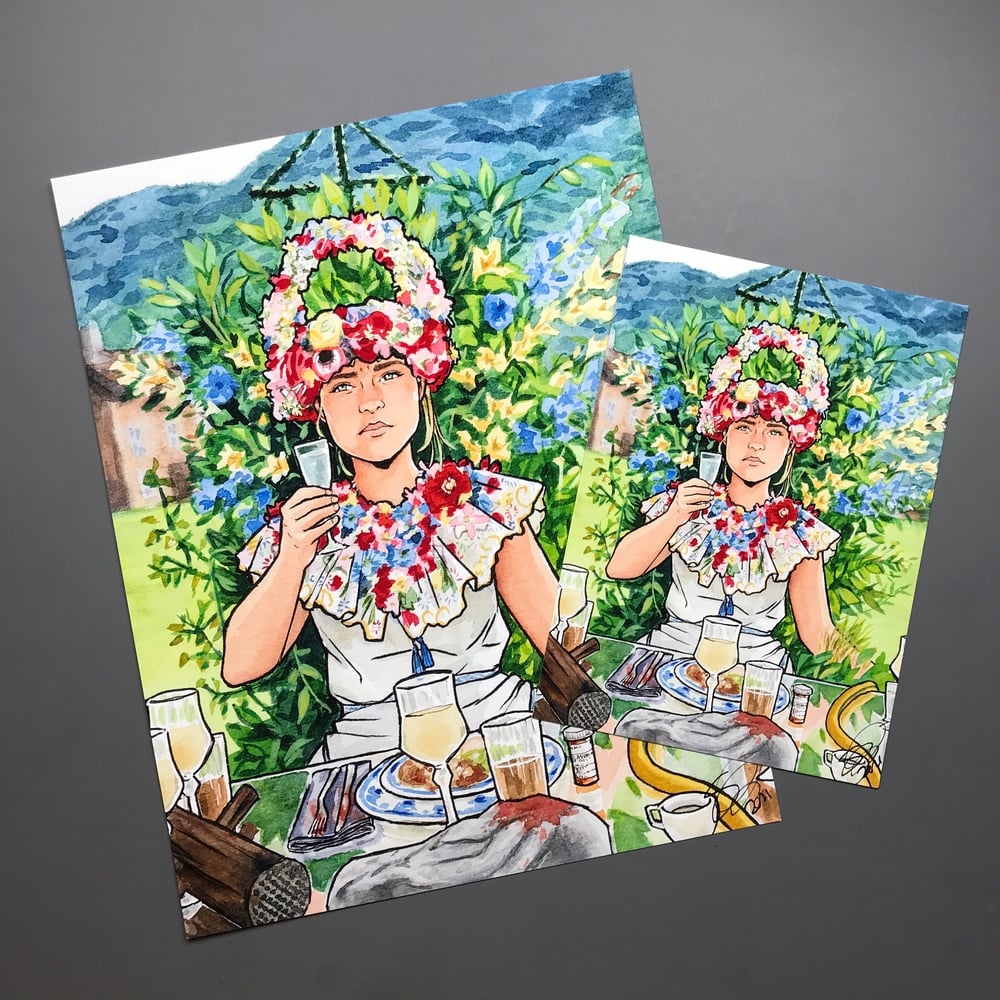 Midsommar Signed Watercolor Print