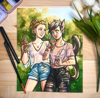 Catradora Signed Watercolor Print