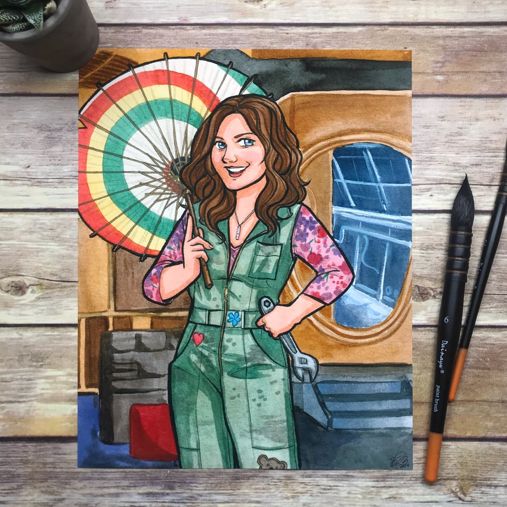 "The Mechanic" Kaylee Signed Watercolor Print