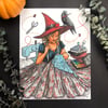 Stitch Witch Signed Watercolor Print