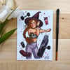 Fitness Witch 5x7 inch Signed Print