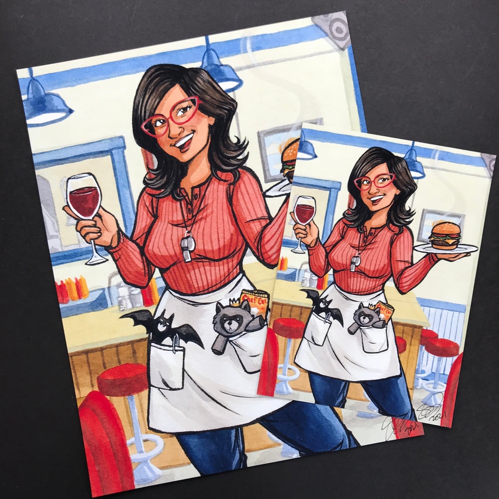 "The Mom" Linda Belcher Signed Watercolor Print