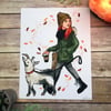 Witch's Best Friend Signed Watercolor Print