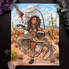 Desert Witch Signed Watercolor Print