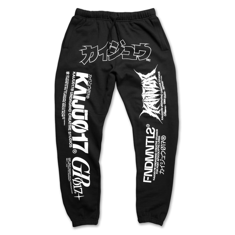 Image of FNDMNTLS_SWTPant / BLK/WHT