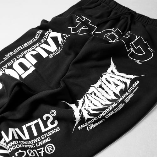 Image of FNDMNTLS_SWTPant / BLK/WHT