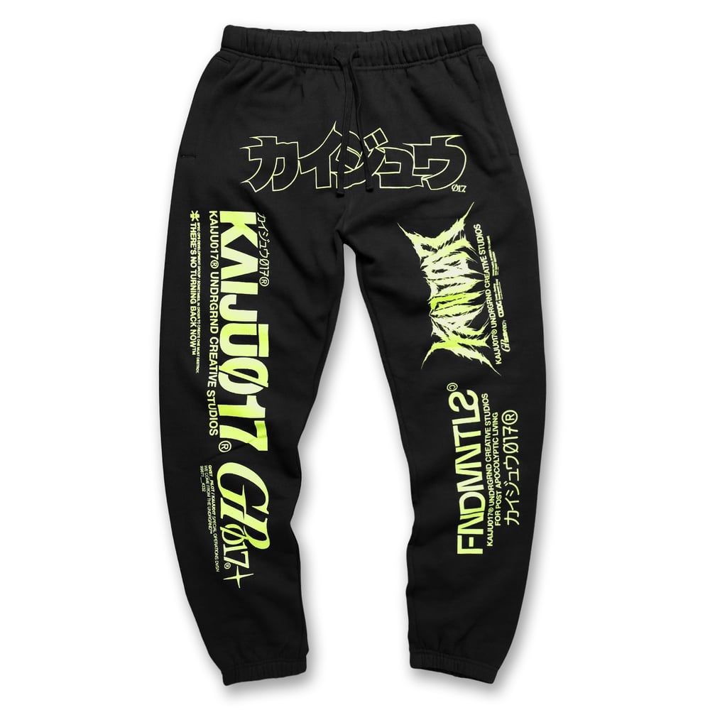 Image of FNDMNTLS_SWTPant / ACID GREEN