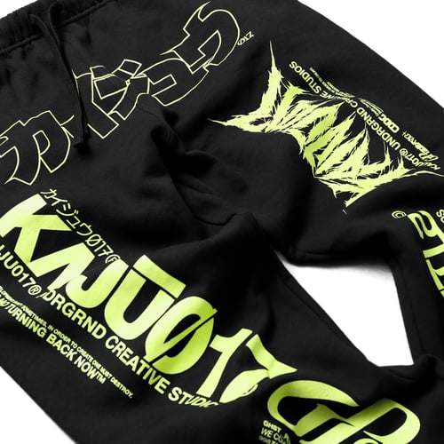 Image of FNDMNTLS_SWTPant / ACID GREEN