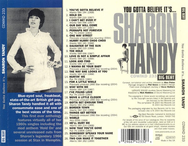 Sharon Tandy – You Gotta Believe It's... Sharon Tandy, CD, NEW