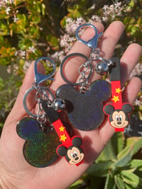 Image 1 of Holo Mouse Mini Resin Charm Keychain - Choose Your Fave!