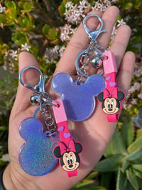 Image 2 of Holo Mouse Mini Resin Charm Keychain - Choose Your Fave!
