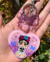 Muñeca Large Heart Resin Charm Keychain