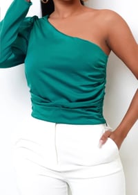 Image 1 of Ruched  Shoulder Top