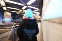 Image 1 of  Reflective Luna Moth Zip Up Hoodie