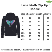 Image 4 of  Reflective Luna Moth Zip Up Hoodie