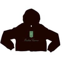 Image 1 of Women's MK Green Flag Crop Top Hoodie