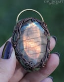 Image 1 of Orange Flash Labradorite Talisman