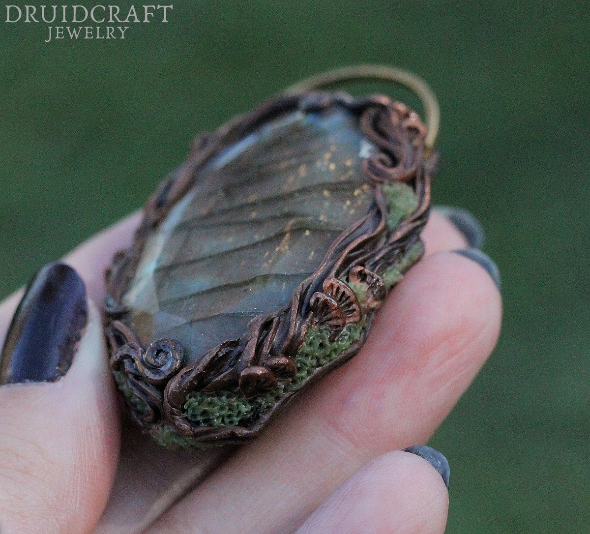 Orange Flash Labradorite Talisman | Druidcraft Jewelry