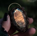 Image 2 of Orange Flash Labradorite Talisman