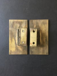 Image 5 of Pair of Brass Push-Pull Door Handles, Italy