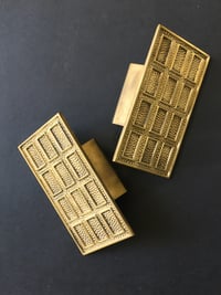 Image 1 of Pair of Brass Push-Pull Door Handles, Italy