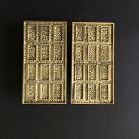 Image 2 of Pair of Brass Push-Pull Door Handles, Italy