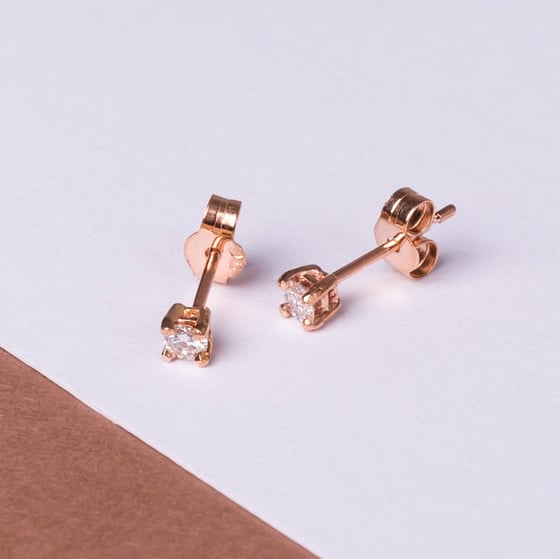 Image of Diamond stud earrings