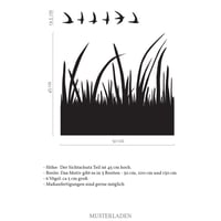 Image 2 of Wiese mit Vögeln Folie für Fenster, selbstklebende Sichtschutz Folie Glas