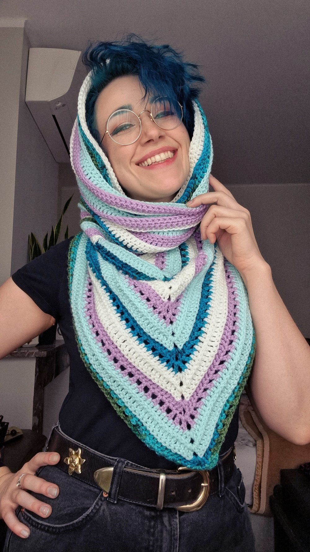 Cozy hooded scarf