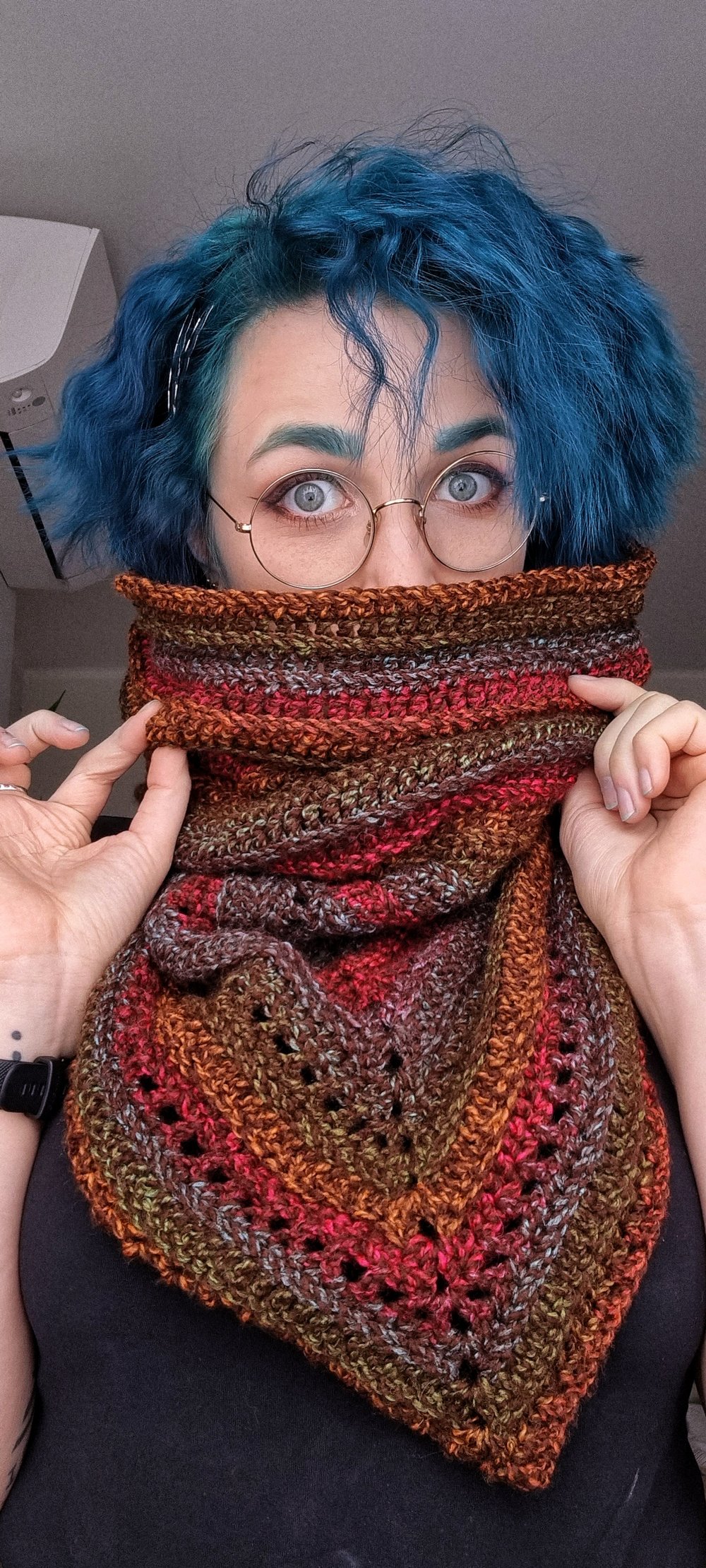Cozy hooded scarf