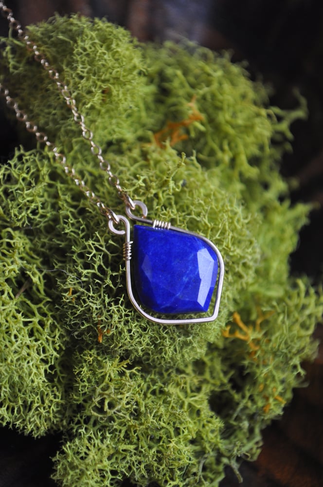 Image of Lapis Lazuli Necklace in Gold Fill