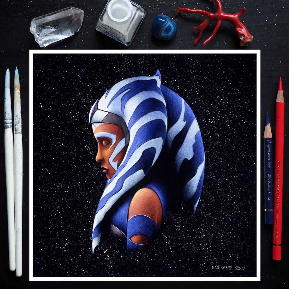 Image of 2023 Ahsoka Tano Star Wars Clone Wars Fine Art Print 
