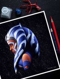 Image 4 of 2023 Ahsoka Tano Star Wars Clone Wars Fine Art Print 