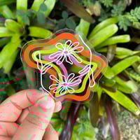 Image 1 of squiggly flowerz clear sticker!