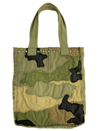 Image 3 of Junya Watanabe Patchwork Camouflage Studded Tote