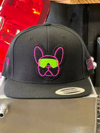 Image 3 of FRENCHIE BULL - BLACK W/ NEON PINK HAT