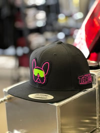 Image 4 of FRENCHIE BULL - BLACK W/ NEON PINK HAT