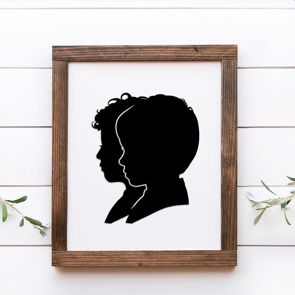 Image of Layered Hand-Cut Silhouette {Standard Size 8.5x11"}