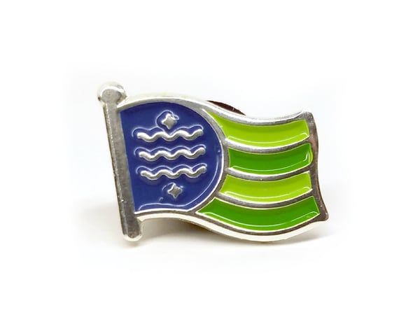 Image of Bellingham Flag Enamel Pin