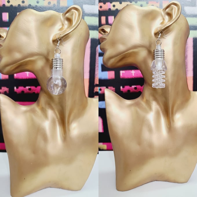 Image of Clear Light Bulb Earrings