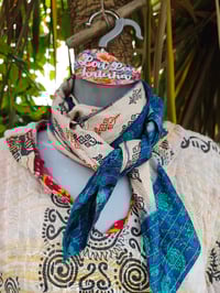 Image 3 of Milan Hareem/ Bloomer/ Balloon  trousers with matching head scarf -cream blue upto 14 uk