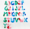 18k Gold Plated Brass Base Enamel Bubble Letter Initial Pendant 