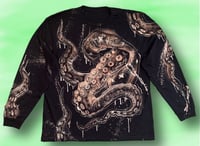 Image 1 of “OCTO MAMI” BLEACH PAINTED LONG SLEEVE T-SHIRT 2XL