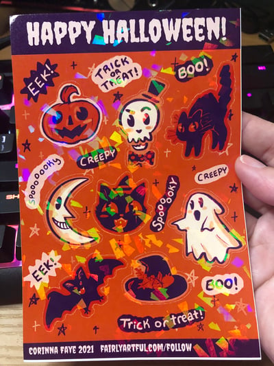Image of Spooky Vintage Halloween Sticker Sheet
