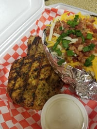 Image 1 of Grilled & Smothered Pork Chop 