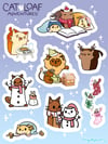 Blue/Pink Christmas Sticker Sheets - Cat Loaf Adventures